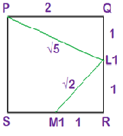 PQRS Is A Square Of Length X, A Natural Number >1. Let L1...