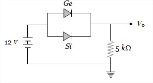 Ge And Si Diodes Conduct At 0.3 V And 0.7 V Respectively. In...